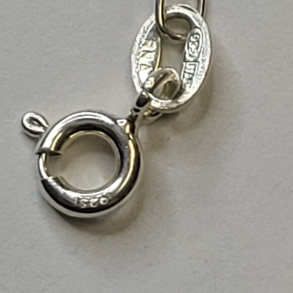 24 inch Sterling Silver Necklace, 925 Sterling Silver Italy 24 inch Silver Chain - Picture 13 of 15